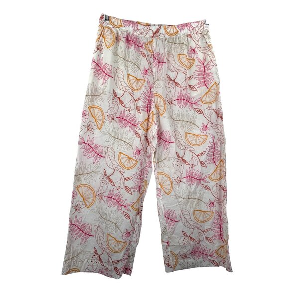 C&C California floral‎ embroidered lagen look beach gauzy pants sz L - Picture 1 of 8